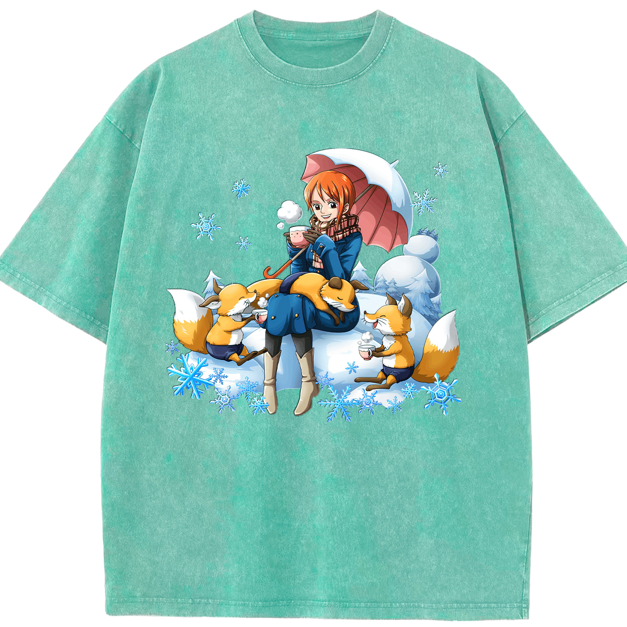 ワンピース ナミ ONE PIECE Nami 綿100% ヴィンテージ風 半袖Tシャツ（フロントプリント）